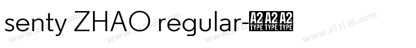 senty ZHAO regular字体转换